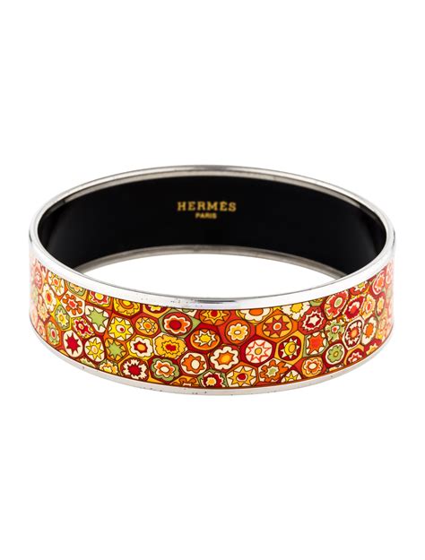 hermes solid enamel bangle|Hermes wide enamel bangle.